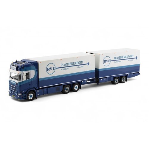 Tekno Tekno Scania Next Gen S590 rigid truck with 2-axle trailer MICHEL VAN DER POEL/RVE Tekno Tekno Scania Next Gen S590 rigid truck with 2-axle trailer MICHEL VAN DER POEL/RVE
