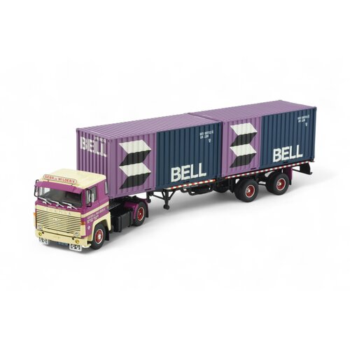 Tekno Tekno Scania 140 with container trailer + 2x20ft. container DE WILDE Tekno Tekno Scania 140 with container trailer + 2x20ft. container DE WILDE