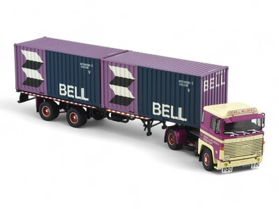 Tekno Tekno Scania 140 with container trailer + 2x20ft. container DE WILDE
