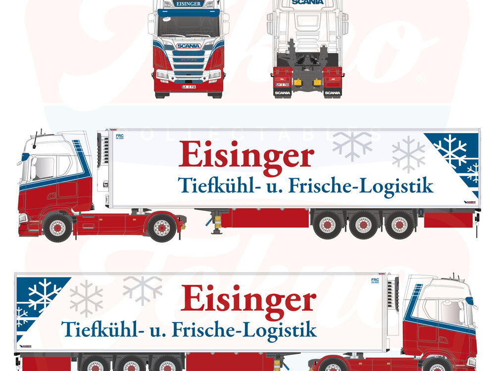 Tekno Tekno Scania NGS Highline 4x2 met 3-assige koeloplegger EISINGER