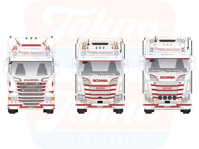 Tekno Tekno Set of 3 Scania trucks: NGS, NGR & R-Streamline G - TRANS Tekno Tekno Set of 3 Scania trucks: NGS, NGR & R-Streamline G - TRANS