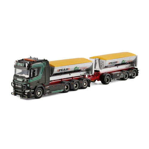 WSI WSI Scania R Normal bakwagen met haakarm systeem 8x4 met 3-assige haakarm container trailer + asfalt container BYE PEAB ASFALT WSI WSI Scania R Normal bakwagen met haakarm systeem 8x4 met 3-assige haakarm container trailer + asfalt container BYE PEAB ASFALT