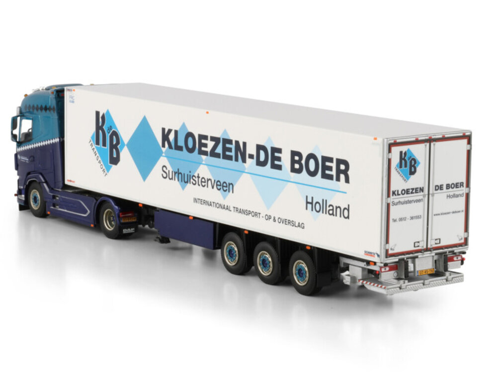 WSI WSI DAF XG 4x2 with 3-axle reefer trailer  KLOEZEN - DE BOER TRANSPORT
