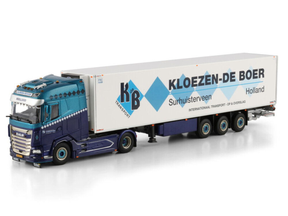WSI DAF XG 4x2 with 3-axle reefer trailer KLOEZEN - DE BOER