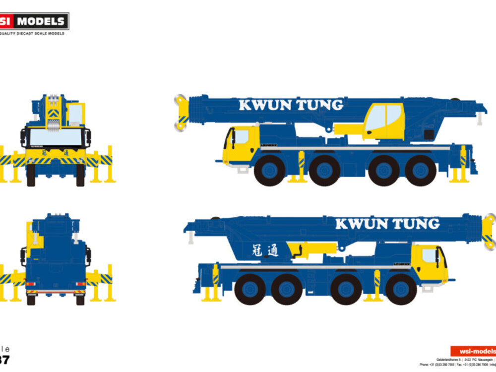 WSI WSI Liebherr LTM 1120-4.1 Mobile crane  KWUN TUNG / Schaal 1:87