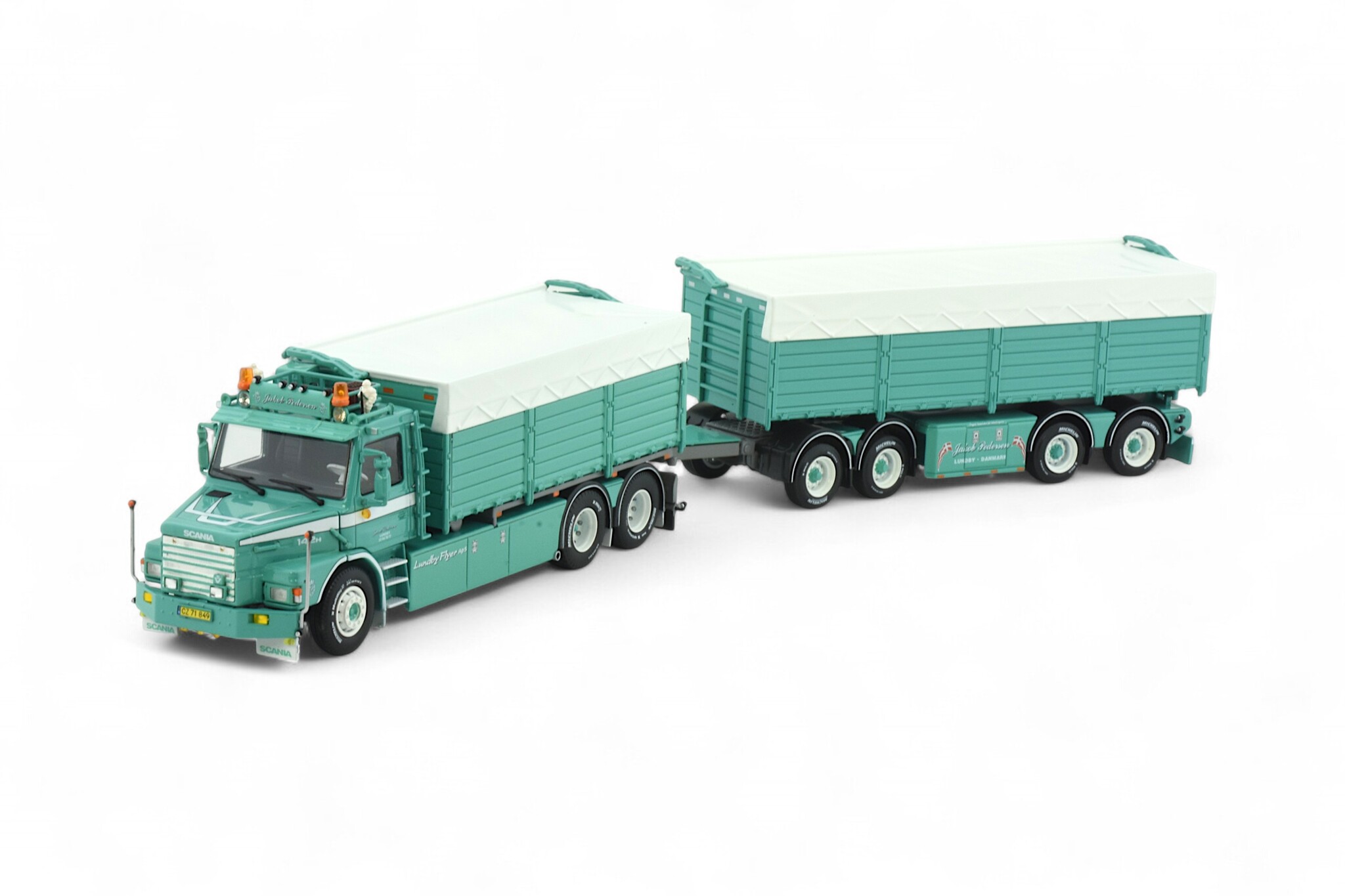 Tekno 1:50 Scania 142H Torpedo Truck + Remorque - Miniature Métal