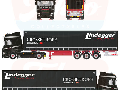 Tekno Tekno Scania Next Gen R-serie Highline with 3-axle curtainside trailer LINDEGGER