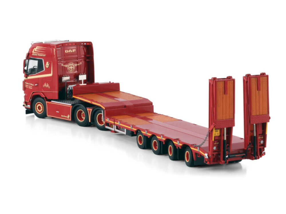 WSI WSI DAF XG 6x2+ 4-axle semi low loader with ramps KARSTEN V OLESEN