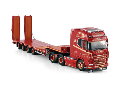 WSI WSI DAF XG 6x2+ 4-axle semi low loader with ramps KARSTEN V OLESEN