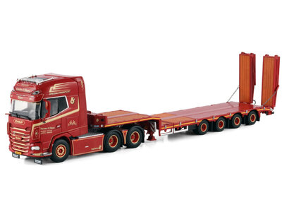WSI WSI DAF XG 6x2+ 4-axle semi low loader with ramps KARSTEN V OLESEN