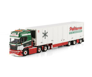 WSI Scania R Highline 6x2 tag axle + semi box trailer PWT THERMO