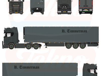 Tekno Tekno Scania NGS Highline 6x2 with 3-axle reefer trailer RUUD TIMMERMAN