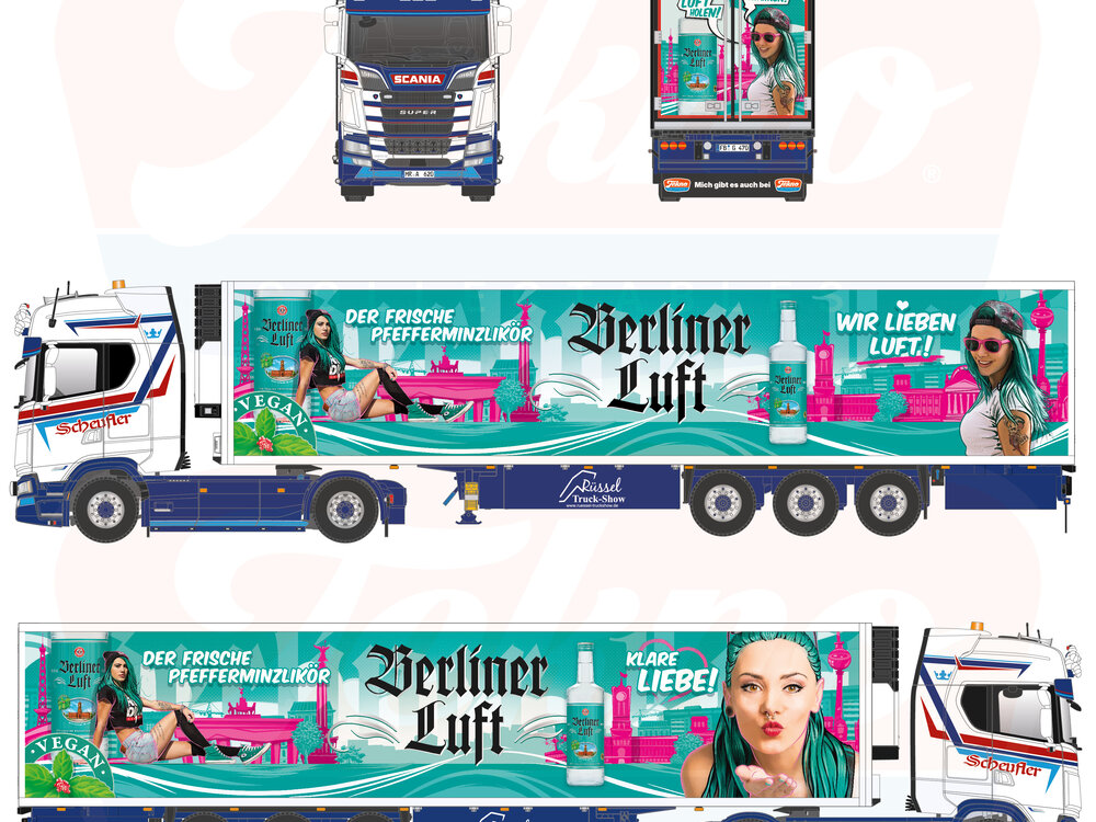 Tekno Tekno Scania NGS Highline 4x2 met 3-assige koeloplegger SCHEUFLER