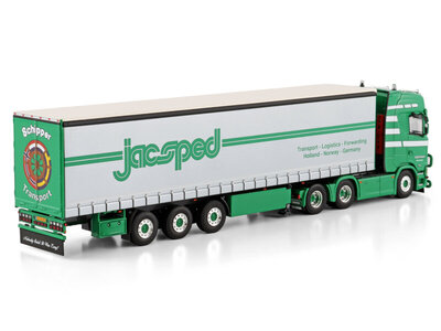 WSI WSI Scania S Highline 6x2 met 3-assige Schuifzeilen oplegger SCHIPPER TRANSPORT