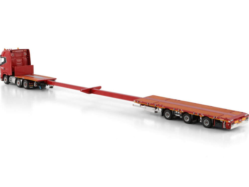 WSI WSI Daf XG+ 6x2  met 3-assige Flatbed mega trailer NOOTEBOOM RED LINE