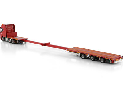 WSI WSI Daf XG+ 6x2  met 3-assige Flatbed mega trailer NOOTEBOOM RED LINE