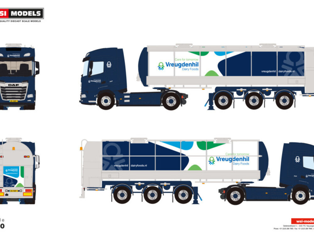 WSI WSI DAF XF SH with 3-axle RMO tanktrailer VREUGDENHIL DAIRY FOODS