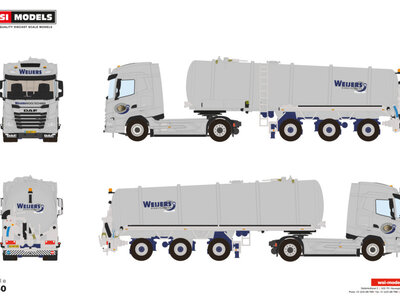 WSI WSI DAF XF SH with 3-axle vacuum tanktrailer WEIJERS RIOOLTECHNIEK