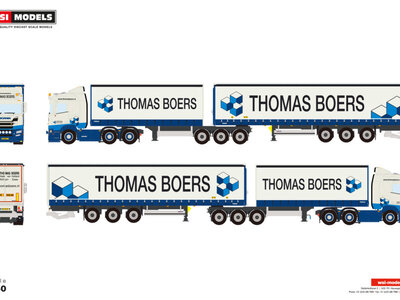 WSI WSI Scania R Normal 6x2 drawbar roadtrain 6-axle THOMAS BOERS