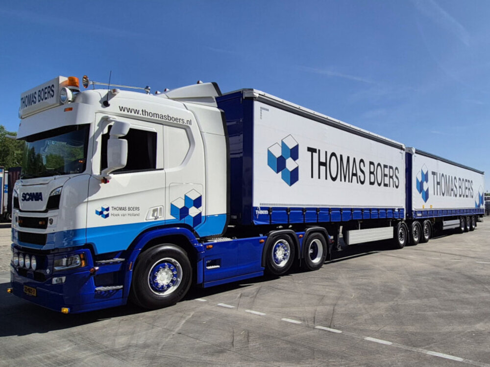 WSI WSI Scania R Normal 6x2 drawbar roadtrain 6-axle THOMAS BOERS