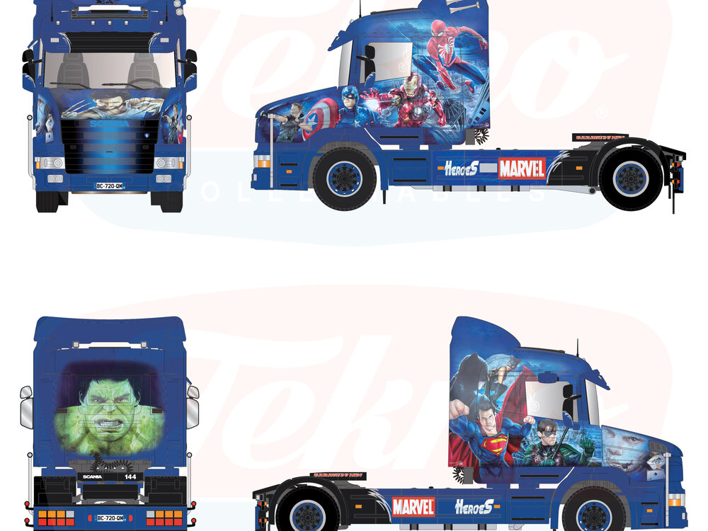 Tekno Tekno Scania 4-serie Torpedo 4x2 GARAGE DU MIDI "SUPERHEROES"