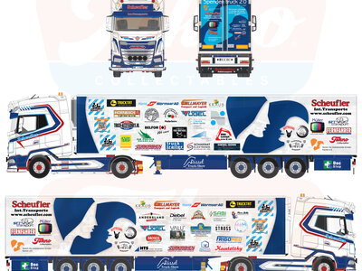 Tekno Tekno DAF XG+ 4x2 met 3-assige koeloplegger SCHEUFLER SPENDENTRUCK 2025