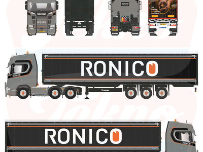 Tekno Tekno Scania NGS 6x2 with 3-axle curtainside trailer RONICO