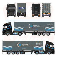 Tekno Volvo FH Aero Globetrotter 4x2 with 3-axle D-Tec Reefer CS RENTAL