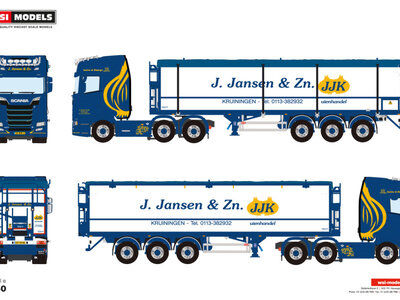 WSI WSI Scania S Highline 6x2 + 3-axle belt trailer J. JANSEN & ZONEN