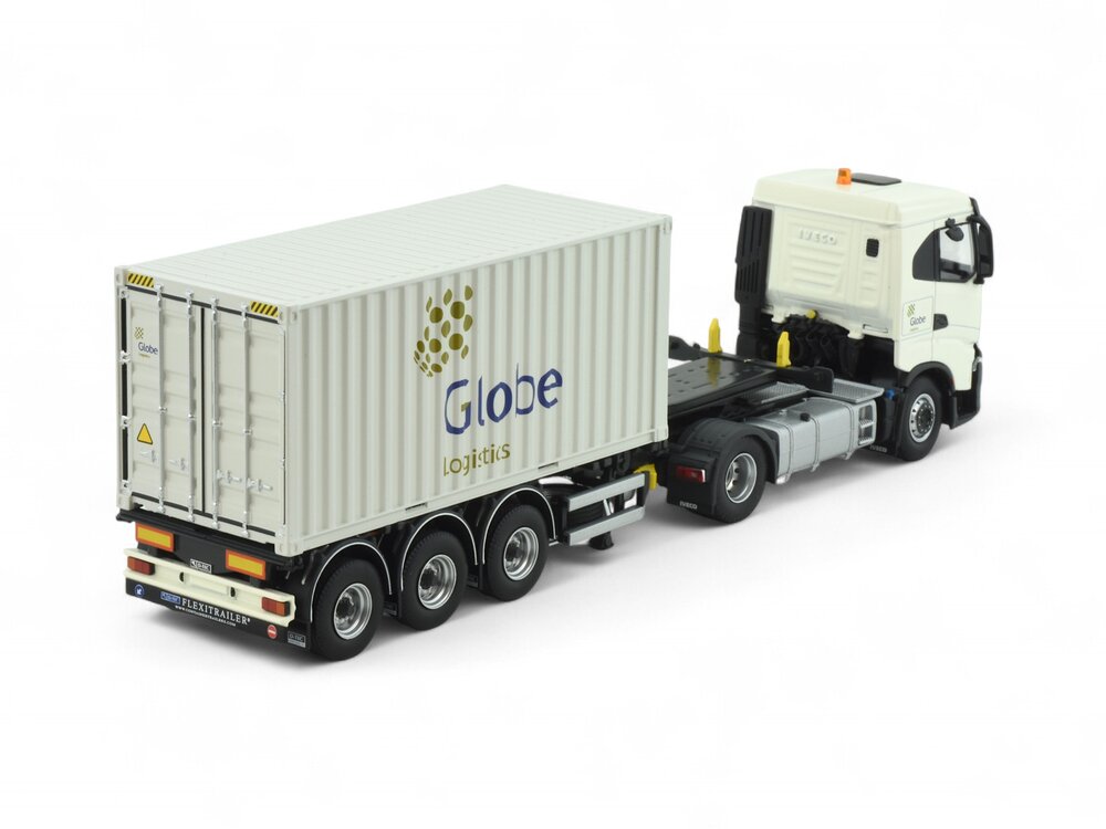 Tekno Tekno Iveco S-Way met container oplegger +20ft. container GLOBE GROUP