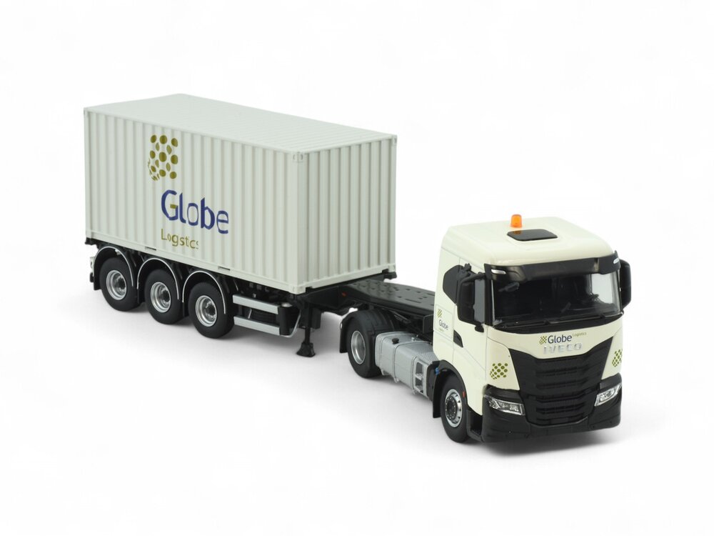 Tekno Tekno Iveco S-Way met container oplegger +20ft. container GLOBE GROUP
