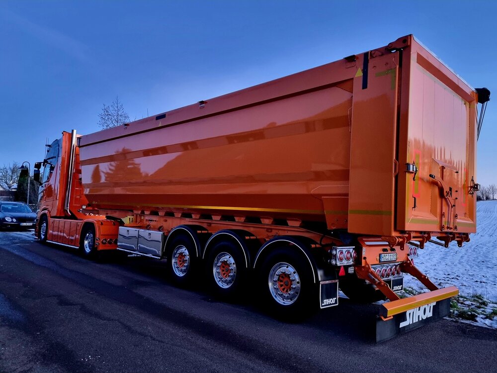 Tekno Tekno Scania Next Gen S-Highline with 3-axle Stas tipper JUTTE TRANSPORT