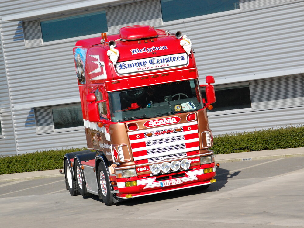 Tekno Tekno Scania Topline 4-serie 6x2 met 3-assige Stas kipper RONNY CEUSTERS