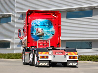 Tekno Tekno Scania Topline 4-serie 6x2 met 3-assige Stas kipper RONNY CEUSTERS
