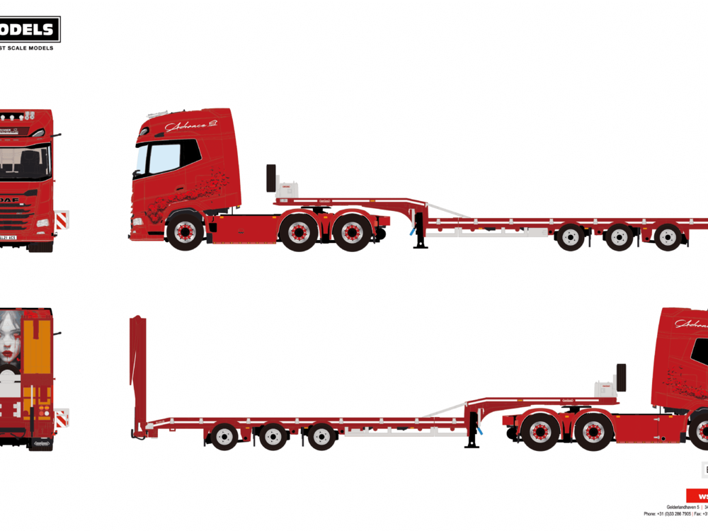 WSI WSI DAF XG+ with 3-axle lowloader ADVANCE CONTRUCTION SCOTLAND