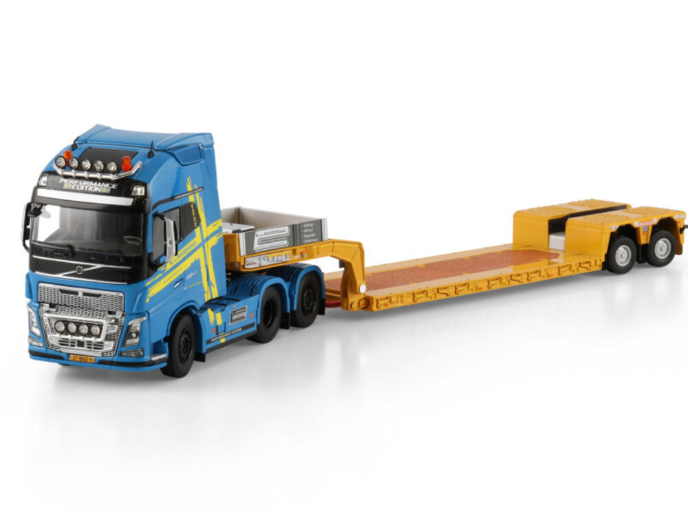 WSI WSI Volvo FH4 Globetrotter XL 6x2 with 2-axle Euro PX lowloader L.A. VAN ROOZENDAAL