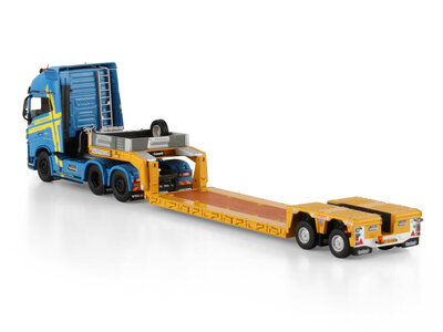 WSI WSI Volvo FH4 Globetrotter XL 6x2 met 2-assige Euro PX dieplader L.A. VAN ROOZENDAAL