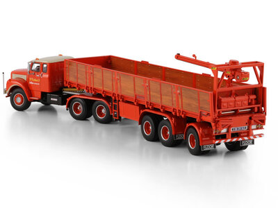 WSI WSI Scania L110 Sleepercab Torpedo 6x2 with 3-axle classic brick trailer HUSKENS