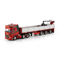 WSI DAF XF SH 6x2  with 3-axle twin steer brick trailer JP DE BRUIN