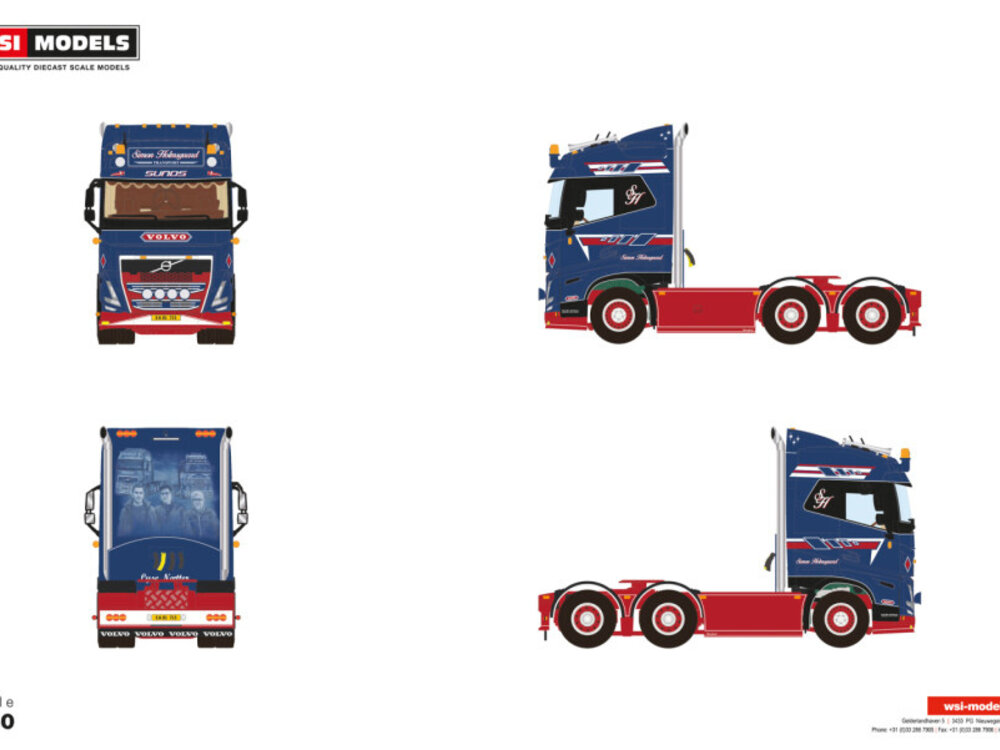 WSI WSI Volvo FH5 Globetrotter 6x2 SIMON HOLMSGAARD