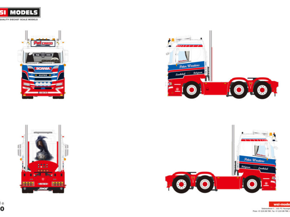 WSI WSI Scania R Normal 6x2 twin steer PWT CARGO