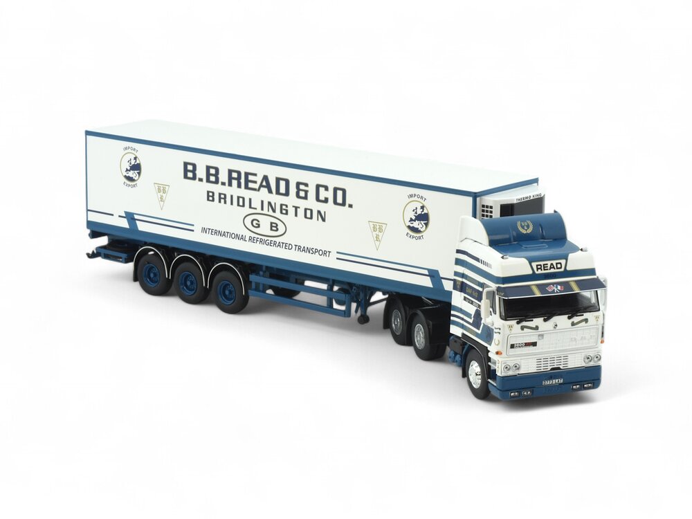 Tekno Tekno DAF 3600 Space Cab with 3-axle classic reefer trailer BB READ