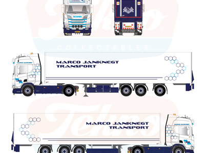 Tekno Tekno Scania Next Gen R-Serie Highline met 3-assige koeloplegger MARCO JANKNEGT