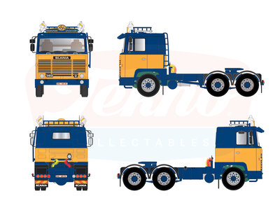 Tekno Tekno Scania 140 6x2 trekker WALTER FRITZ "ASG"
