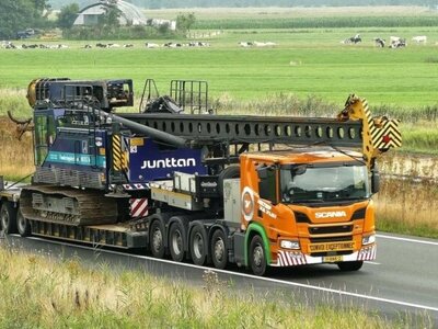WSI WSI Scania P Low 10x4 + 5-axle lowloader + 1 axle dolly HOLTROP V.D. VLIST