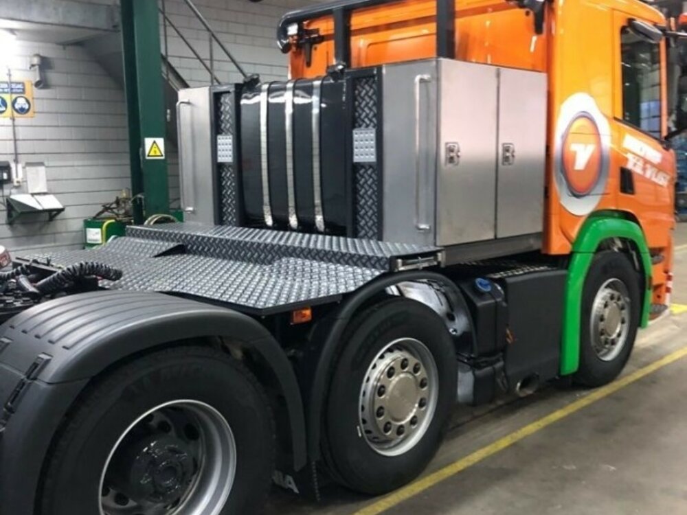 WSI WSI Scania P Low 10x4 + 5-axle lowloader + 1 axle dolly HOLTROP V.D. VLIST