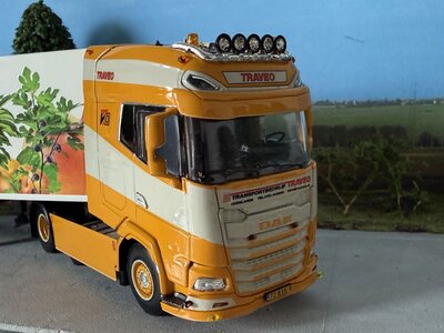WSI WSI DAF XG+ 4x2 midlift with 3-axle tridec reefer trailer TRANSPORTBEDRRIJF TRAVEO