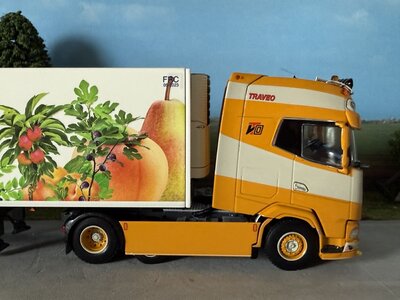 WSI WSI DAF XG+ 4x2 midlift with 3-axle tridec reefer trailer TRANSPORTBEDRRIJF TRAVEO
