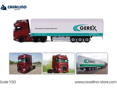 Cavallino Cavallino DAF XG+ met 3-as schuifzeilen oplegger GETRA TRANSPORT