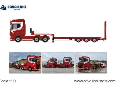 Cavallino Cavallino Scania S Highline 6x2 met 3-as semi dieplader J26 TRUCKING
